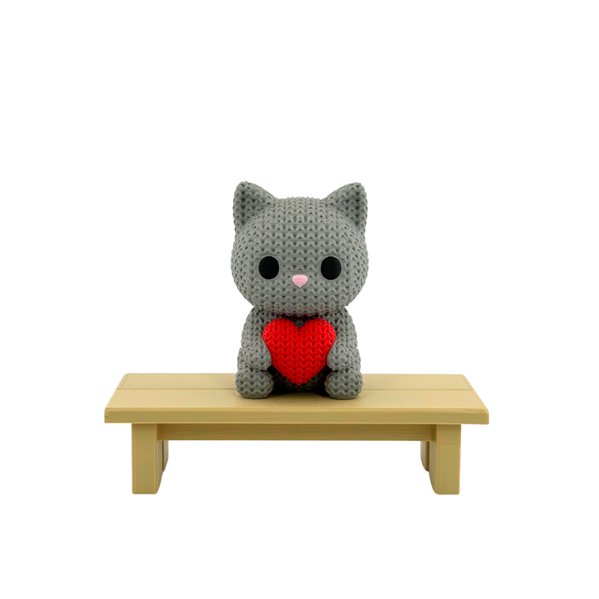 Strick Katze mit Herz