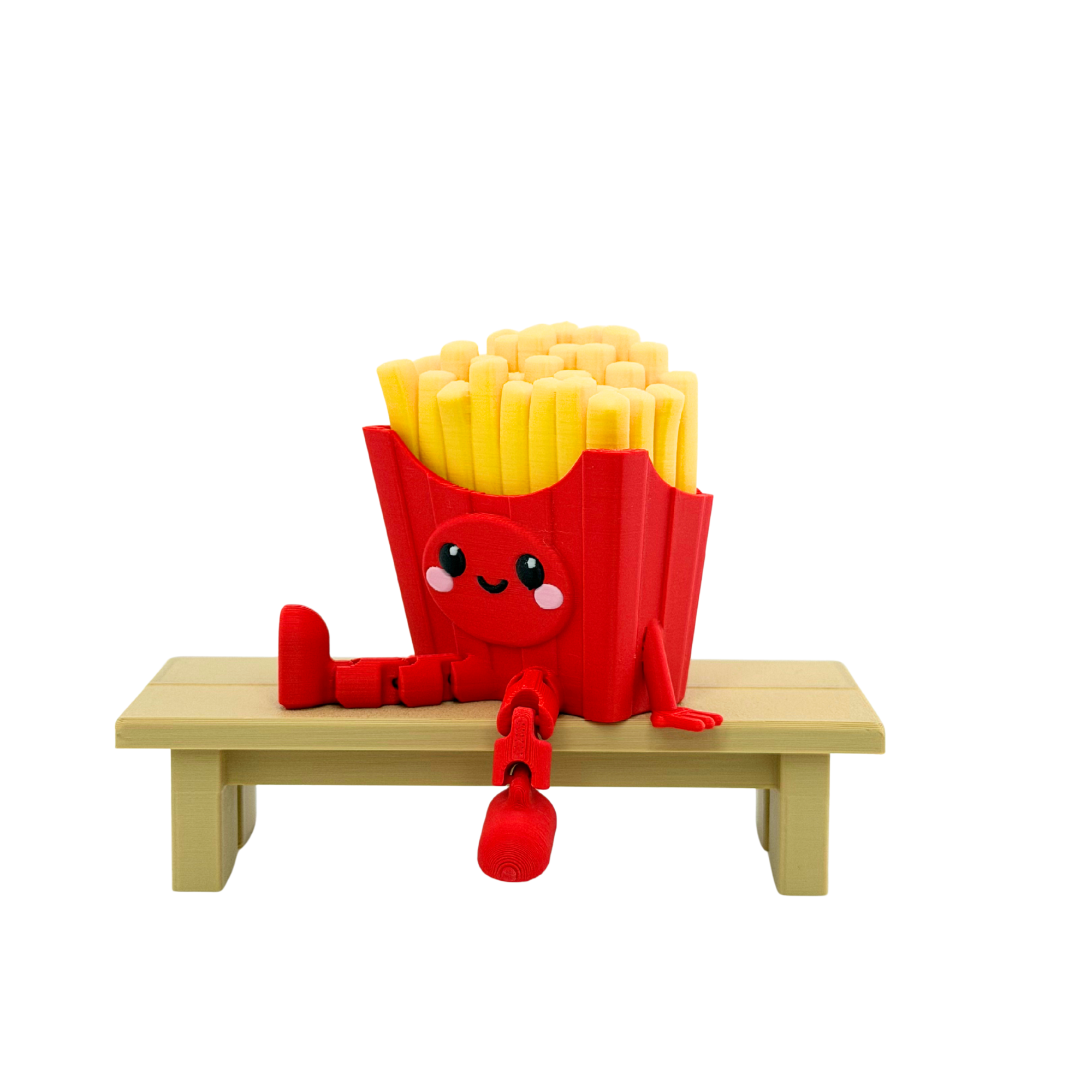 Pommes Männchen mit Gesicht