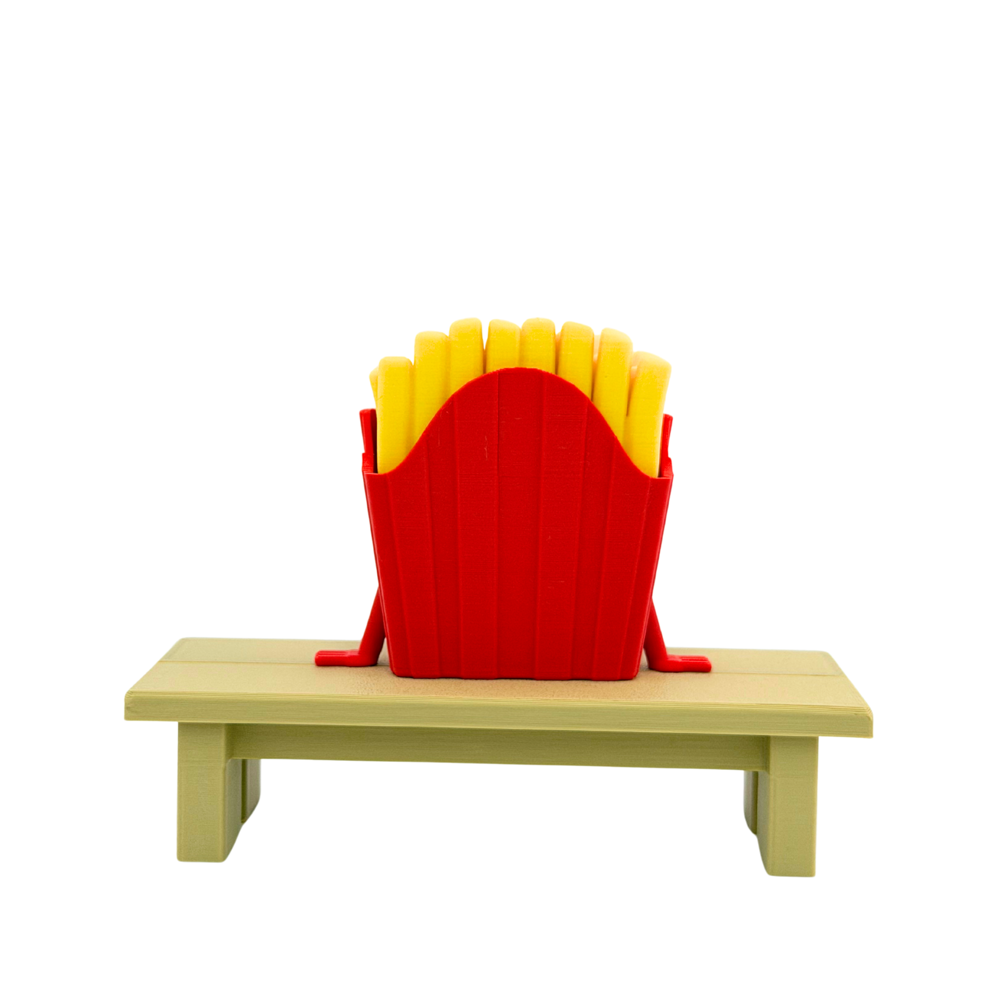 Pommes Männchen mit Gesicht