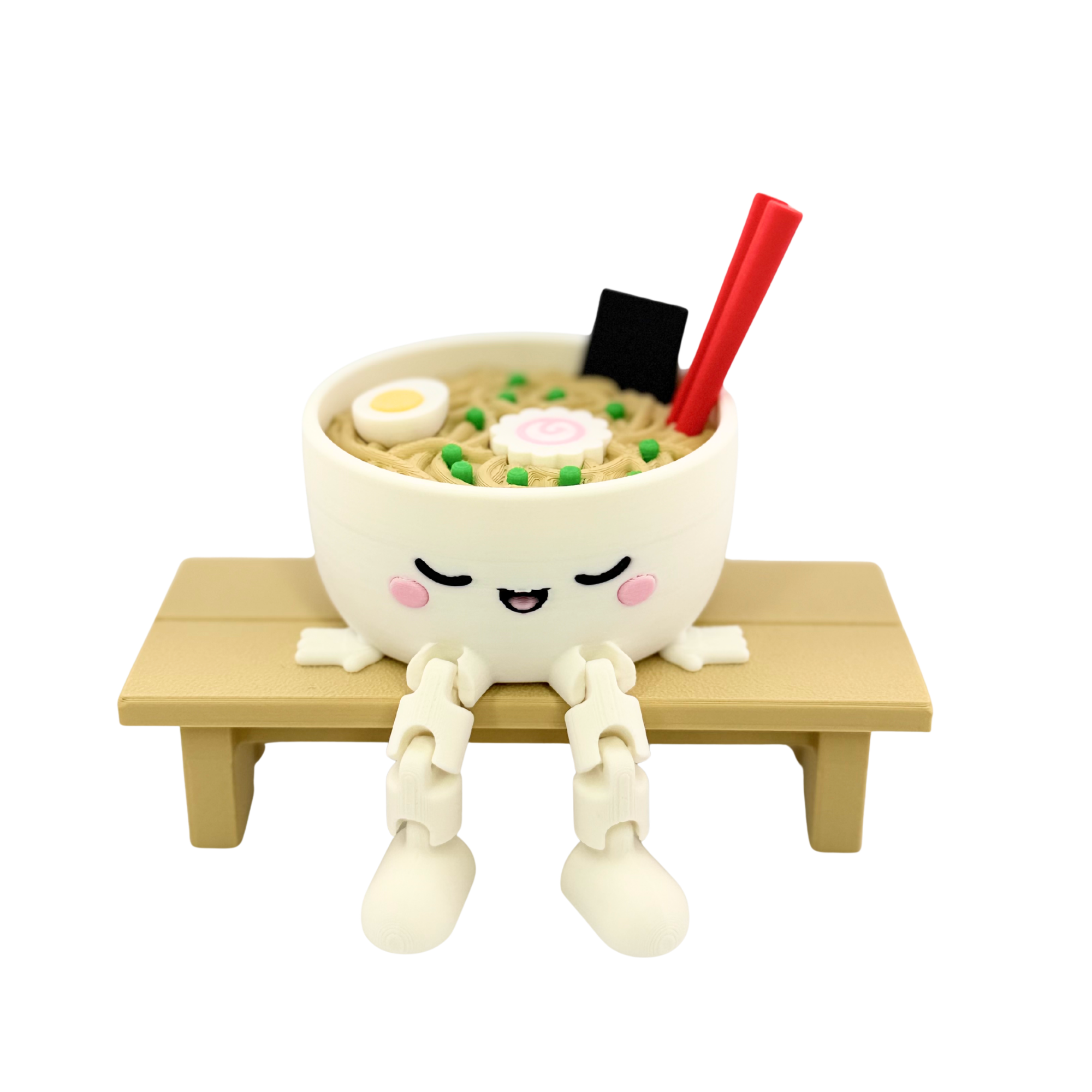 Ramen Suppen Männchen Kantenhocker