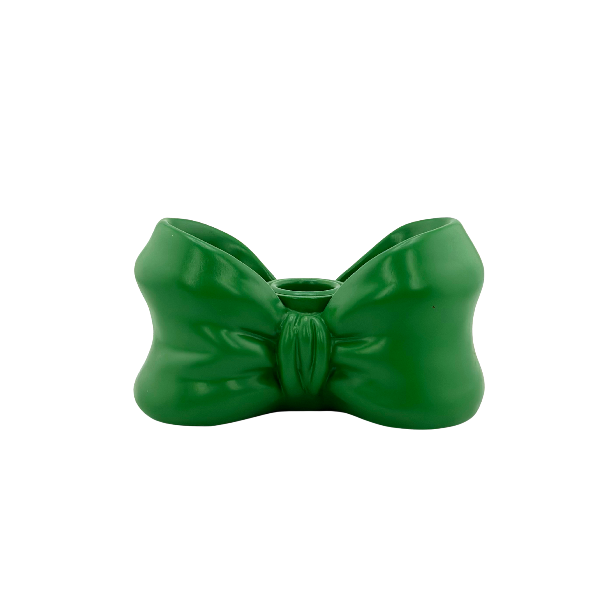 Kerzenhalter Schleife grün