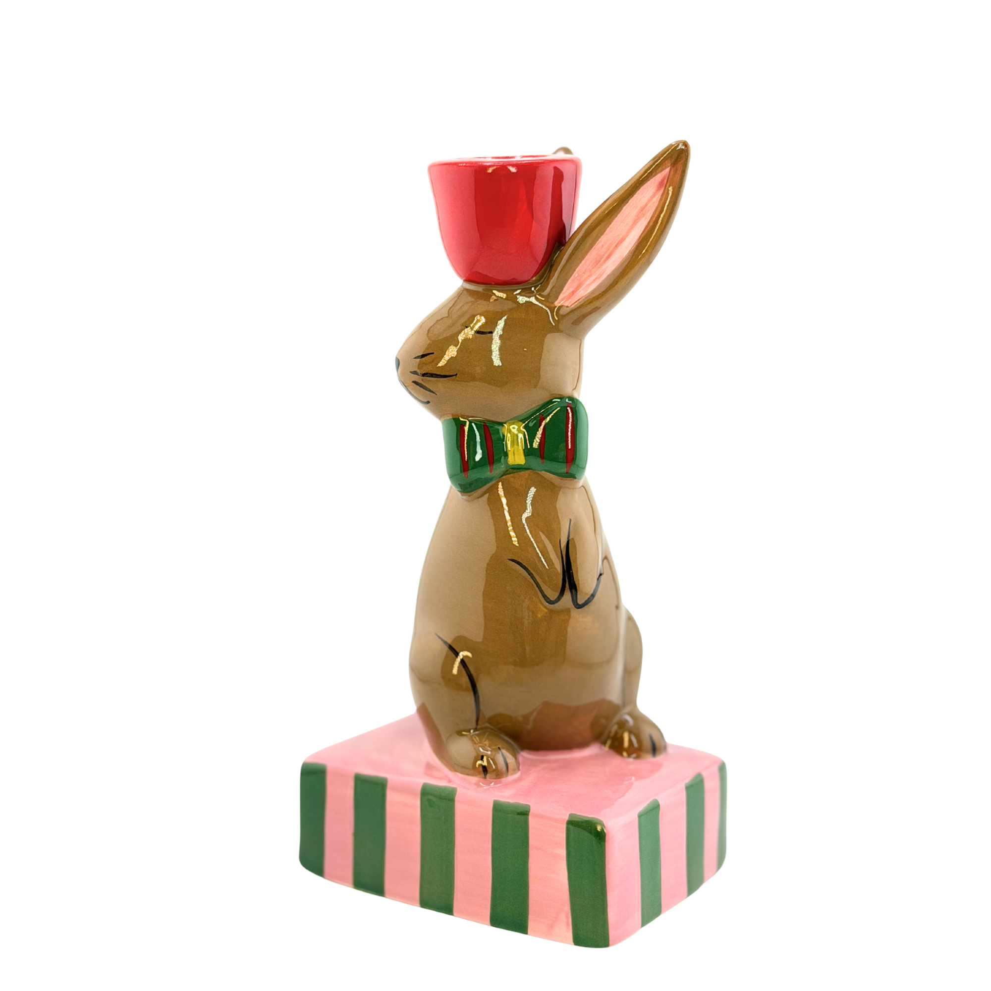 Kerzenhater Hase mit Schleife