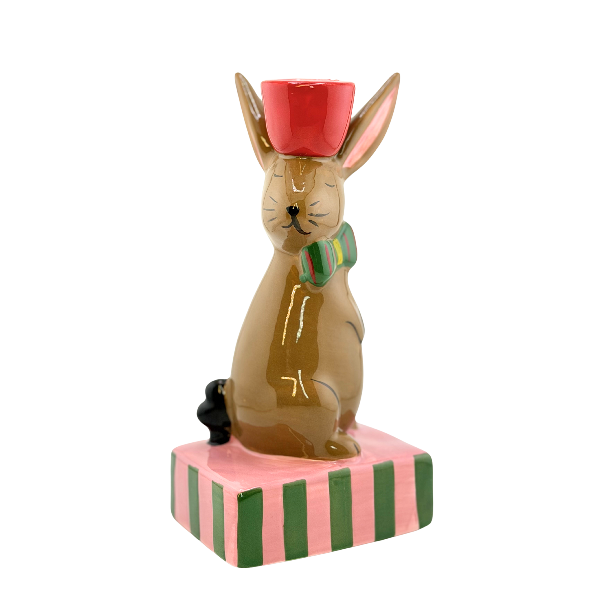 Kerzenhater Hase mit Schleife