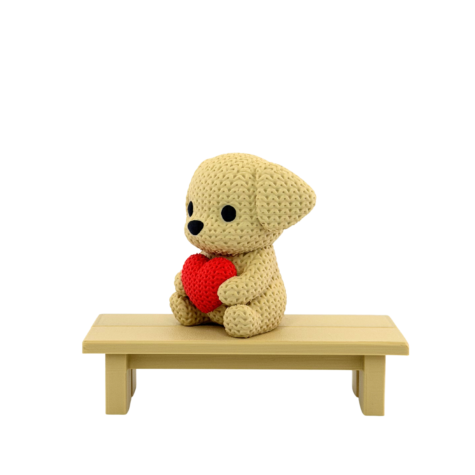 Strick Hund mit Herz