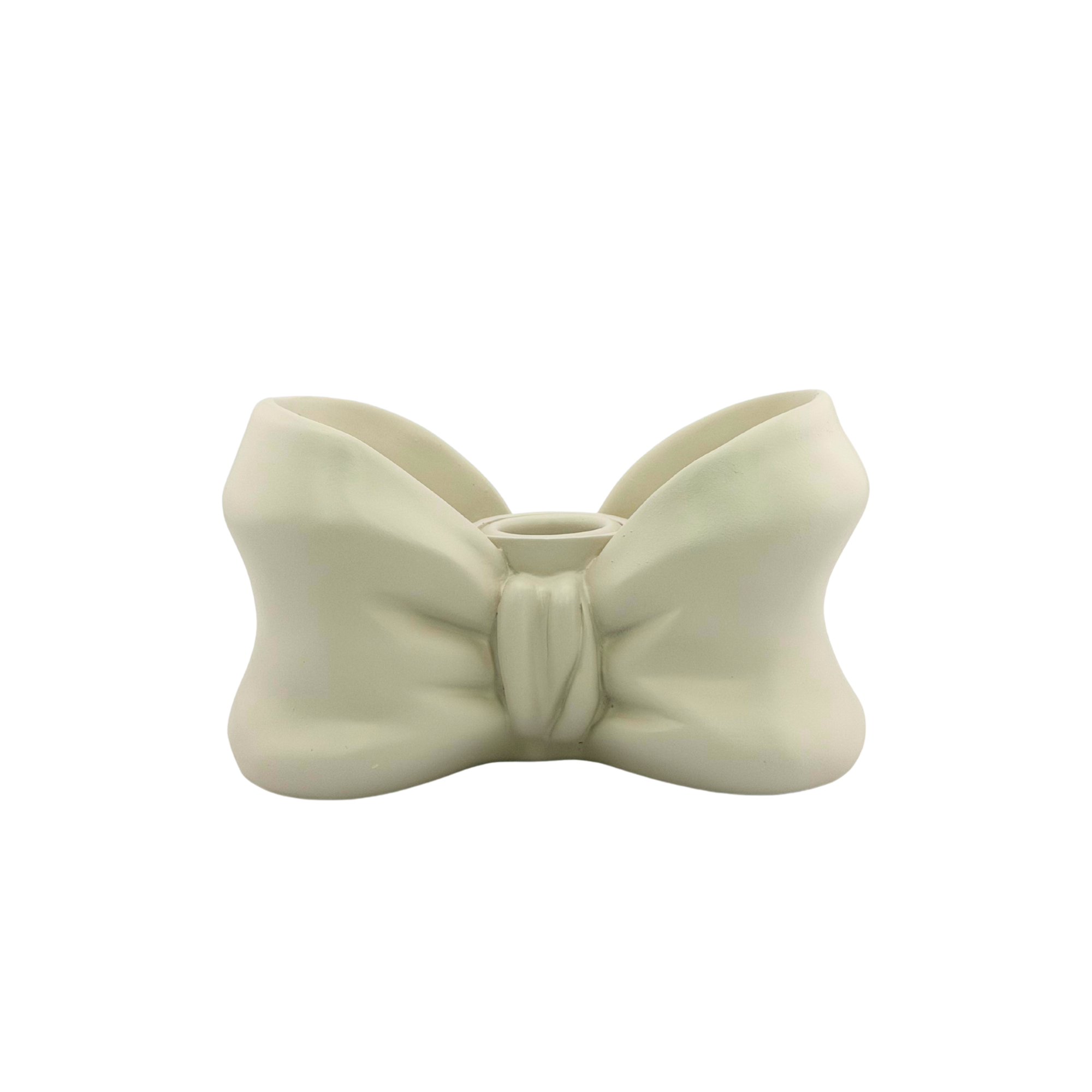 Kerzenhalter Schleife Ivory