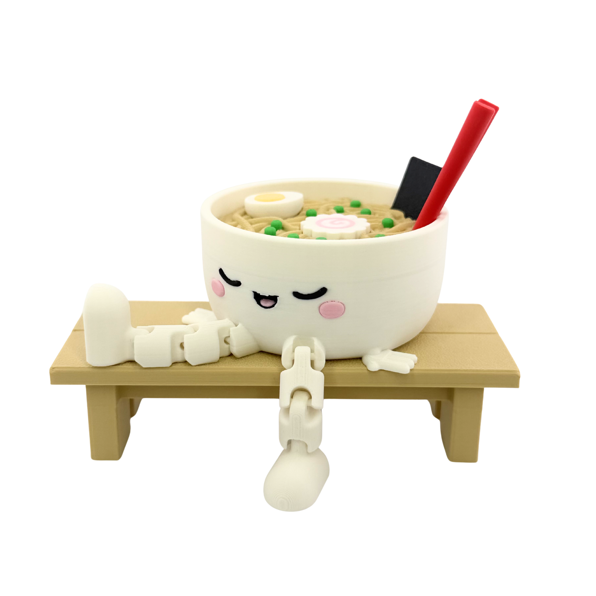 Ramen Suppen Männchen Kantenhocker