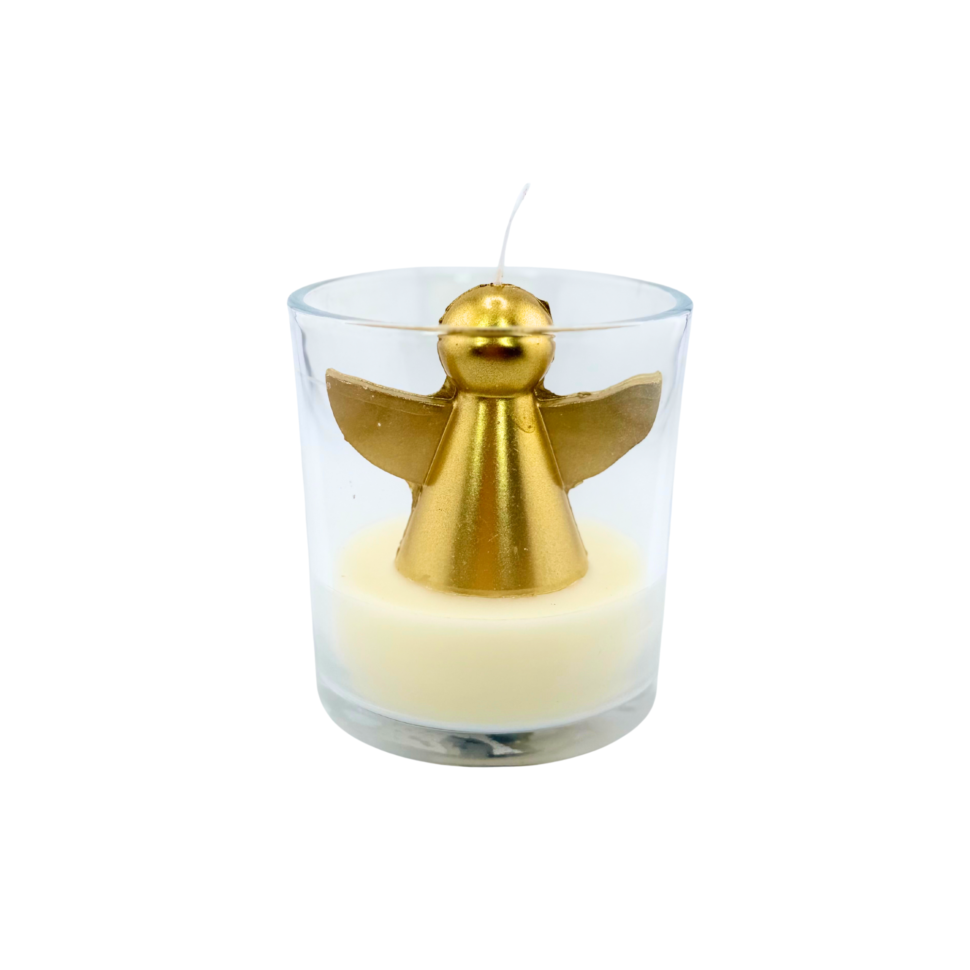 Golden Angel Candle im Glas – mit Geschenkbox