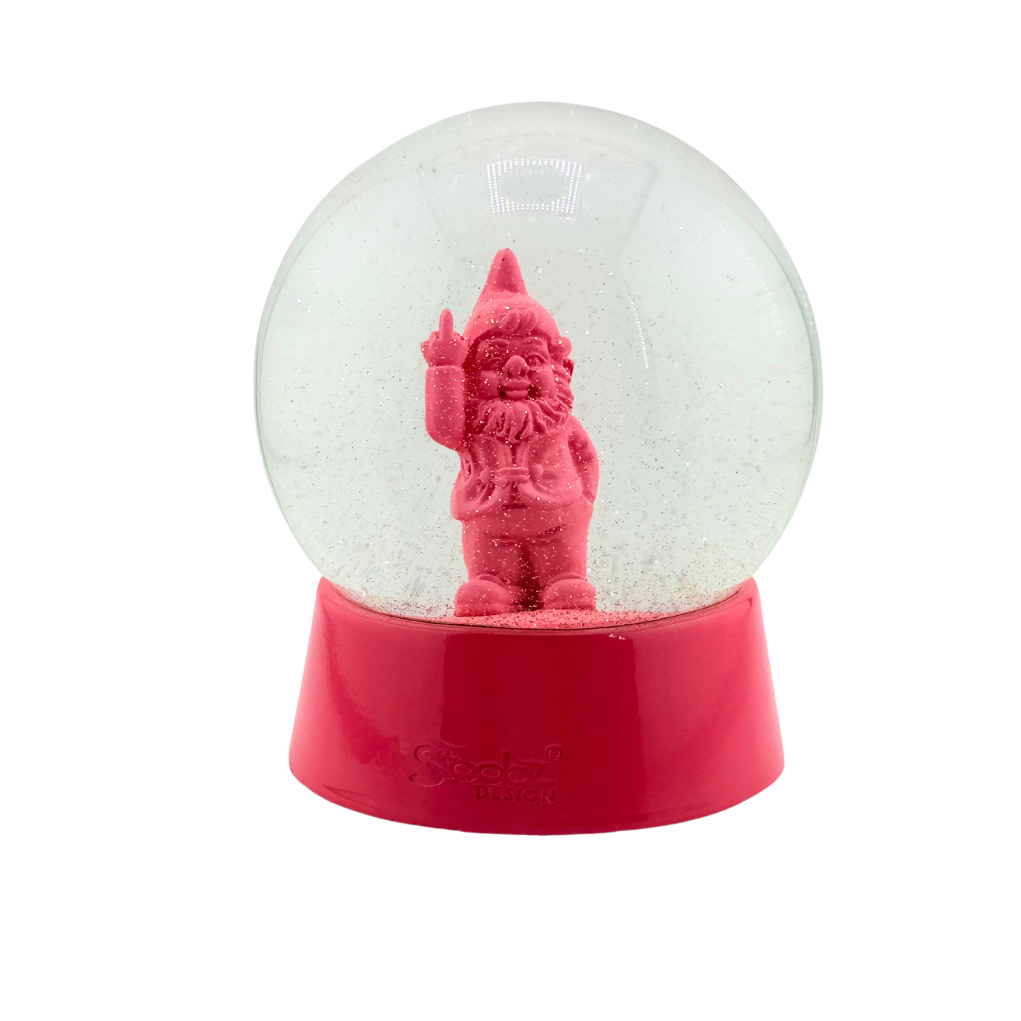 Stoobz® Gartenzwerg Glitzer Schneekugel