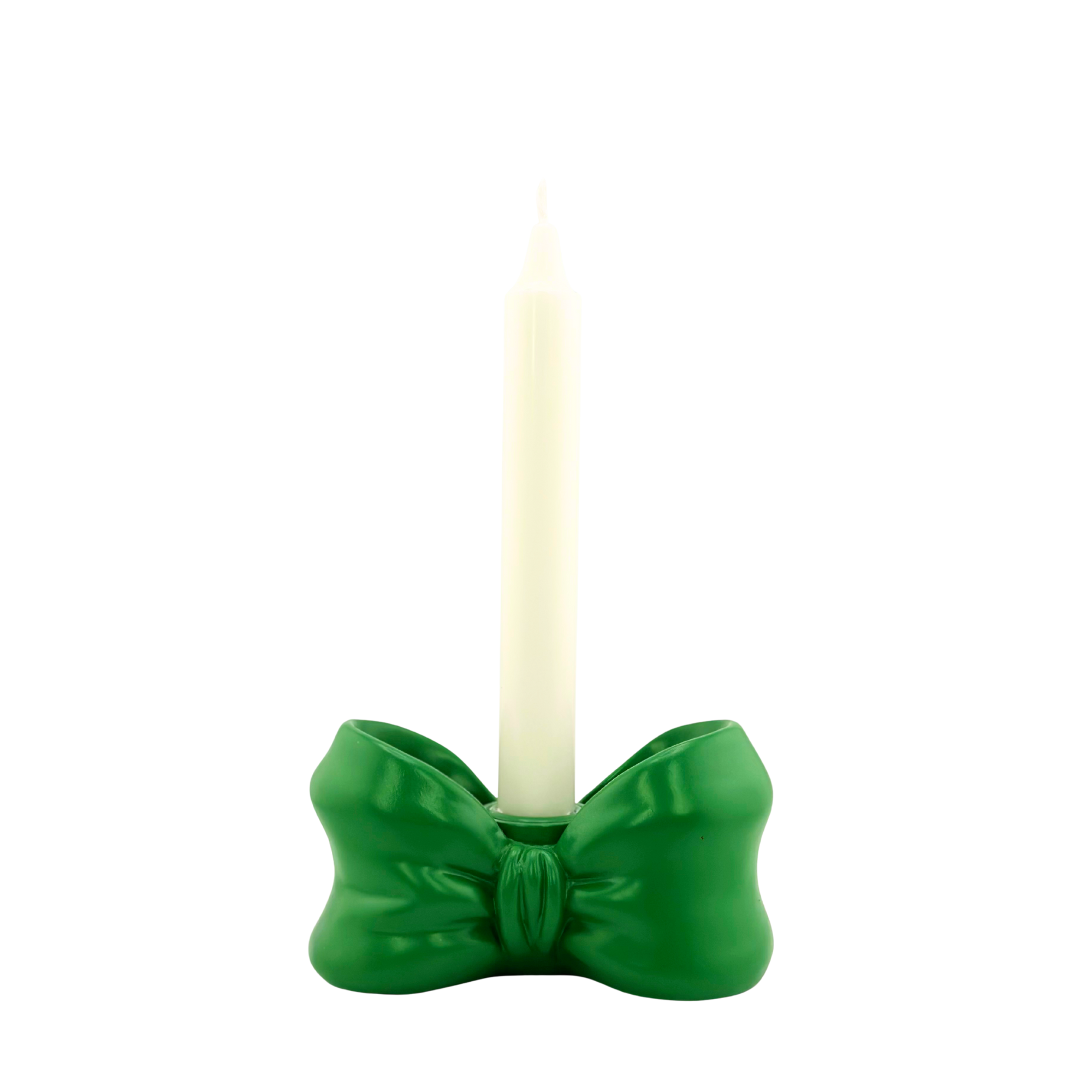 Kerzenhalter Schleife grün