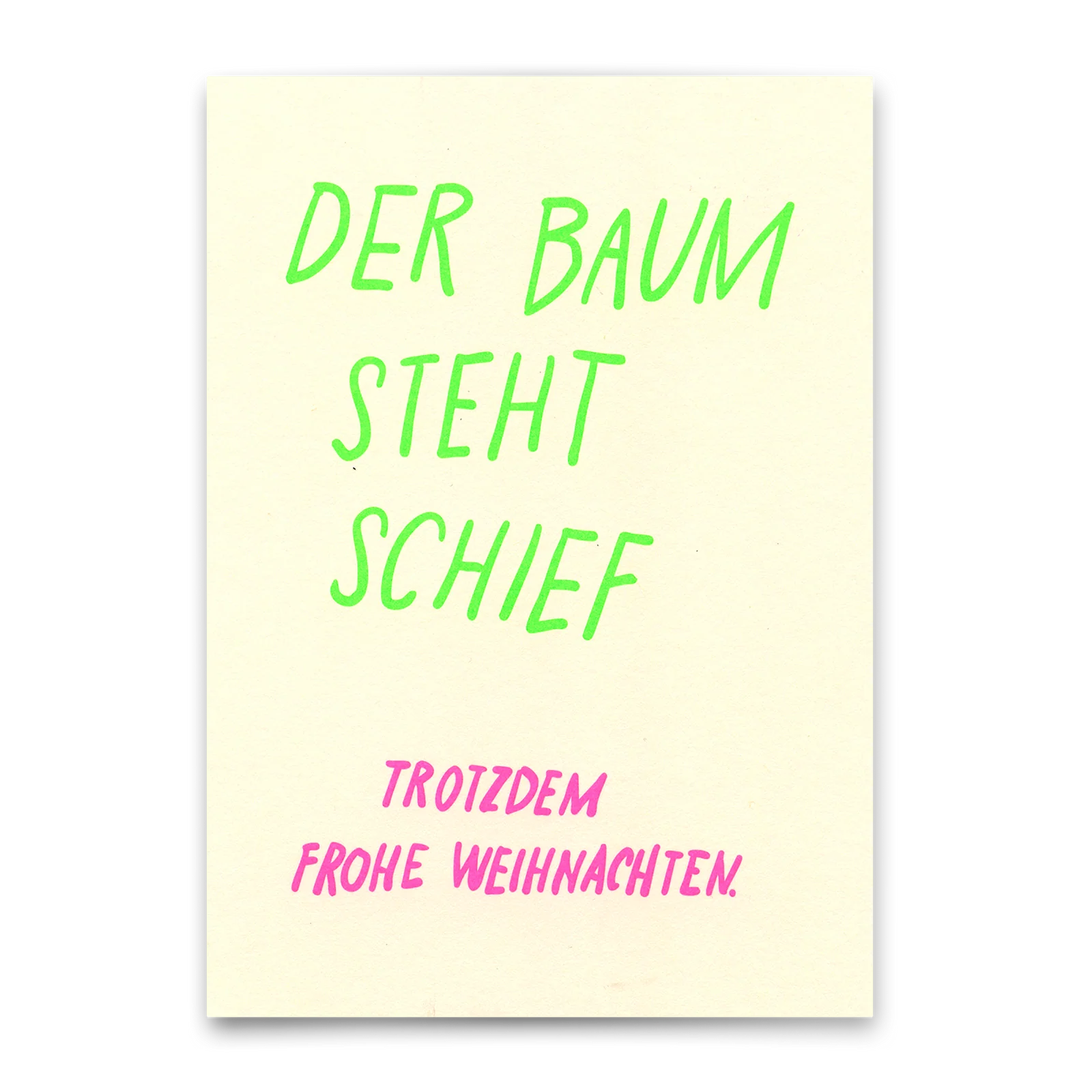 Karte Der Baum steht schief